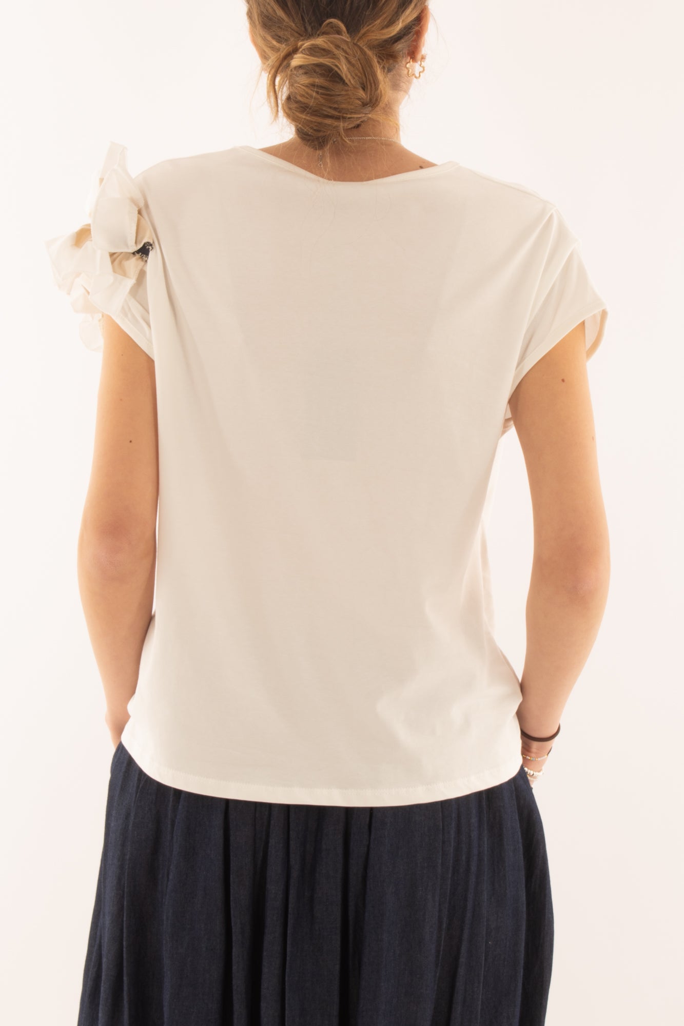 T-shirt mono balza da Donna Metoo - Sabbia