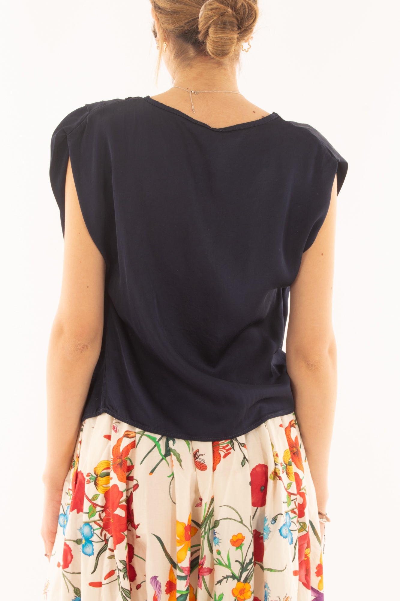 Blusa con pieghe da Donna Metoo - Blu