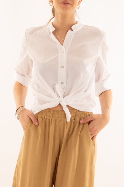 Camicia in mussola di cotone da Donna Metoo - Bianco