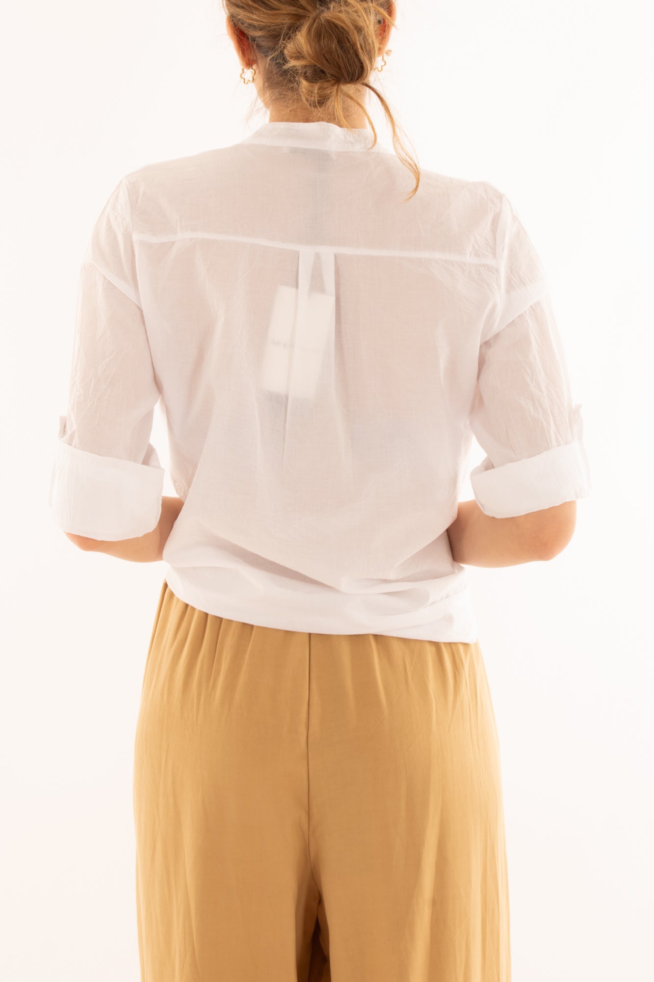 Camicia in mussola di cotone da Donna Metoo - Bianco