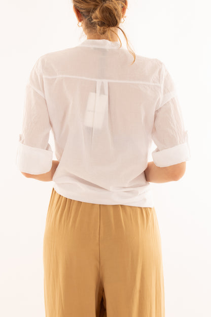 Camicia in mussola di cotone da Donna Metoo - Bianco