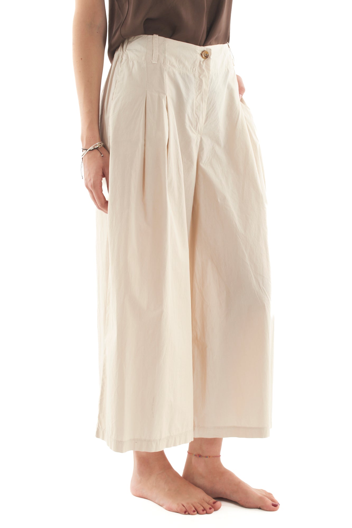 Pantalone effetto gonna da Donna Metoo - Sabbia