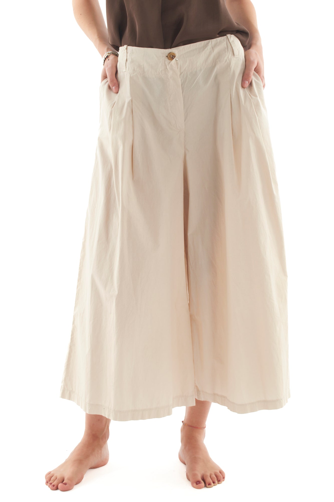 Pantalone effetto gonna da Donna Metoo - Sabbia