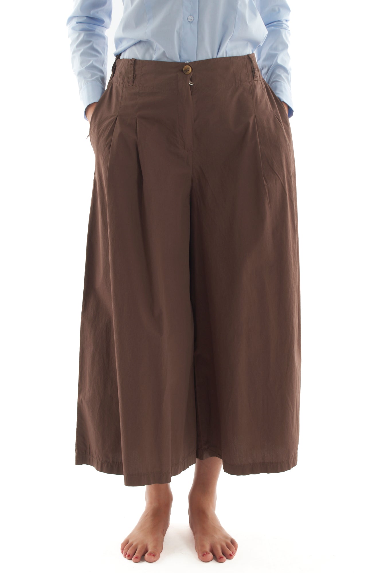 Pantalone effetto gonna da Donna Metoo - Tabacco