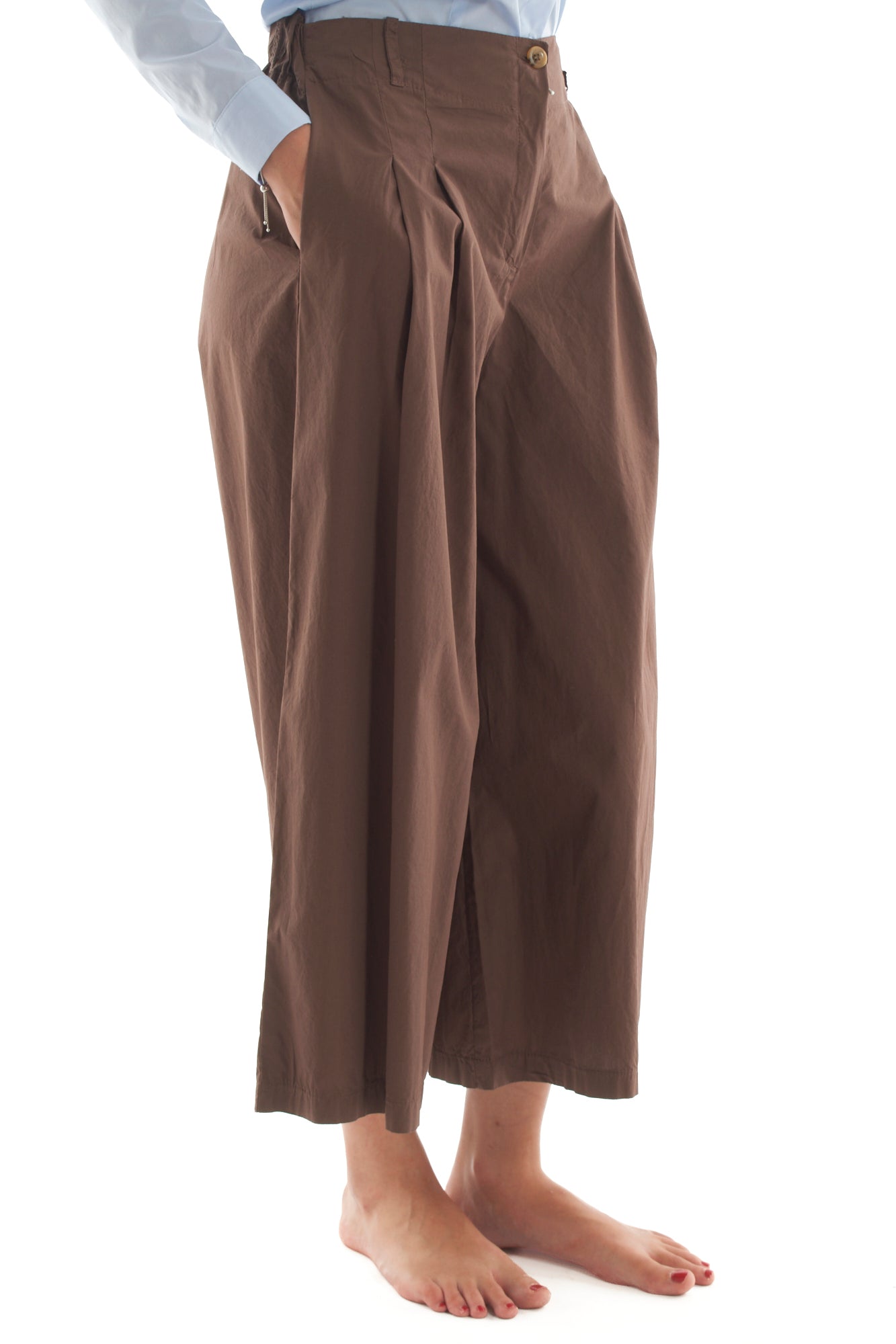 Pantalone effetto gonna da Donna Metoo - Tabacco