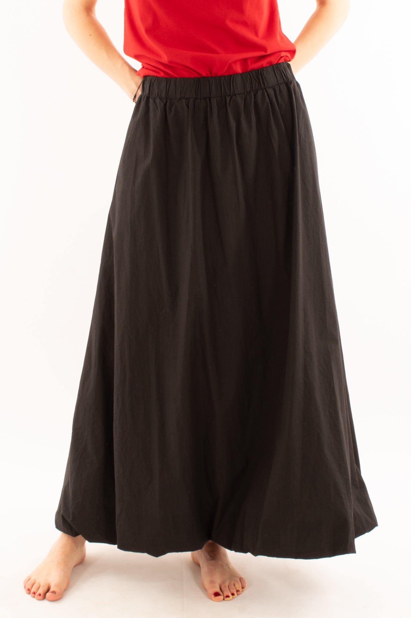 Gonna lunga a palloncino da Donna Metoo - Nero