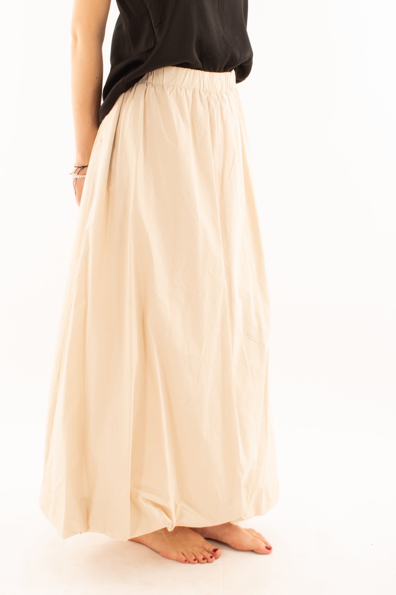 Gonna lunga a palloncino da Donna Metoo - Sabbia