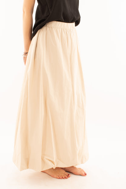 Gonna lunga a palloncino da Donna Metoo - Sabbia