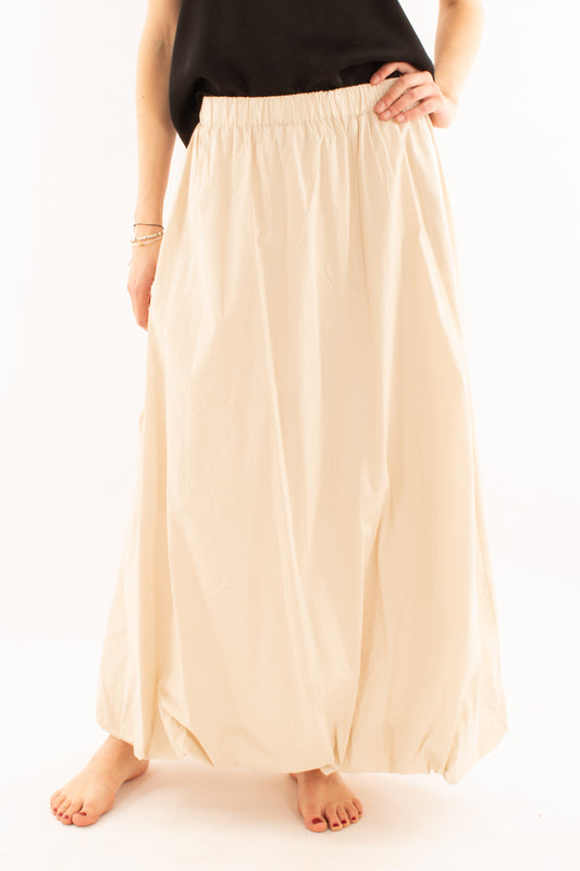 Gonna lunga a palloncino da Donna Metoo - Sabbia