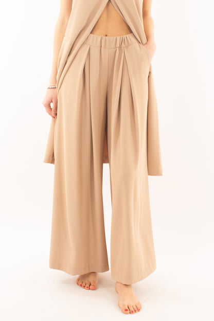 Pantalone fluido da Donna Metoo - Sabbia