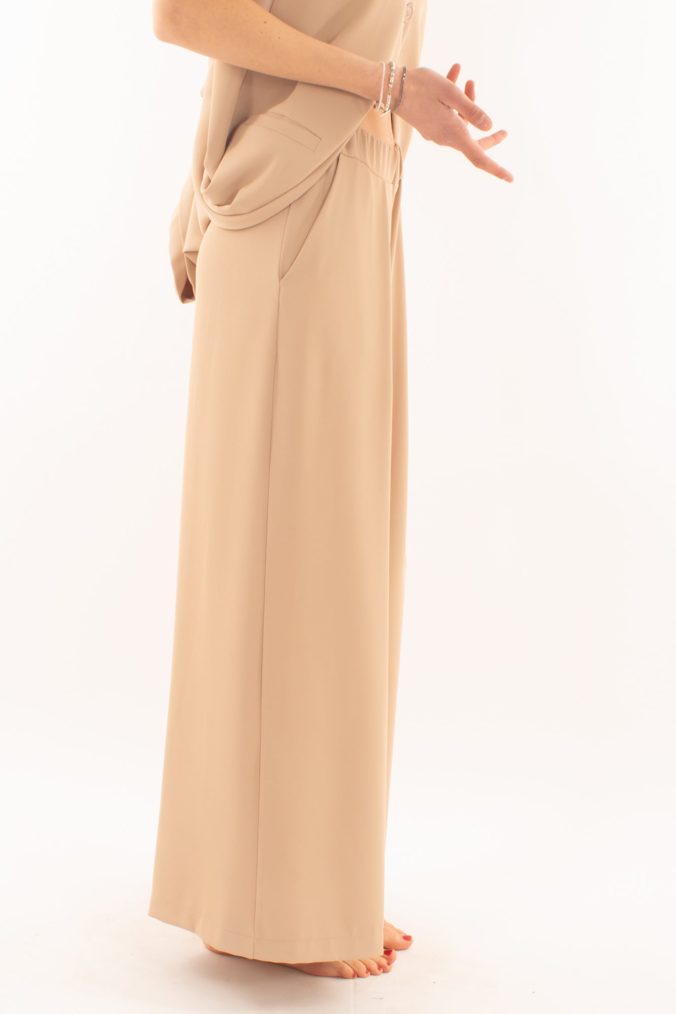 Pantalone fluido da Donna Metoo - Sabbia