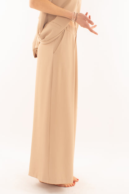 Pantalone fluido da Donna Metoo - Sabbia
