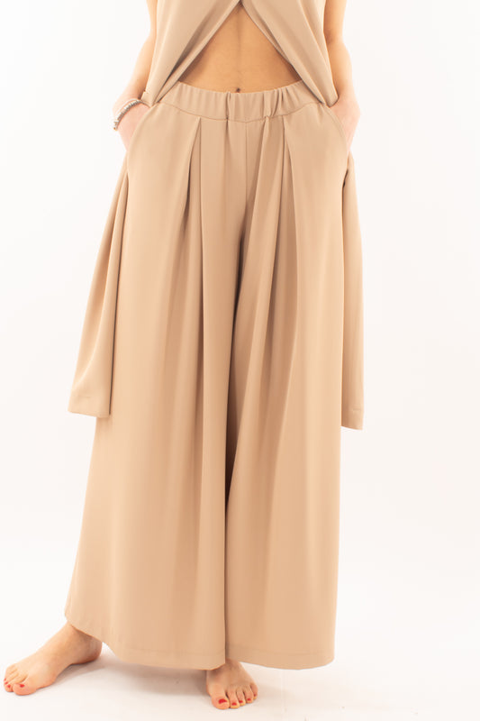 Pantalone fluido da Donna Metoo - Sabbia