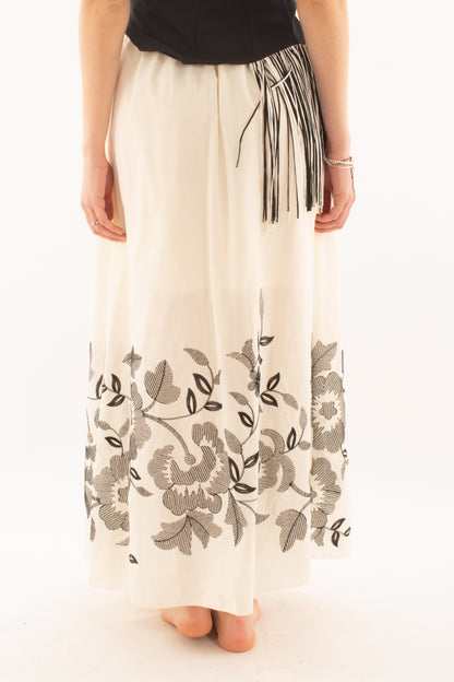Gonna con ricami da Donna Metoo - Burro
