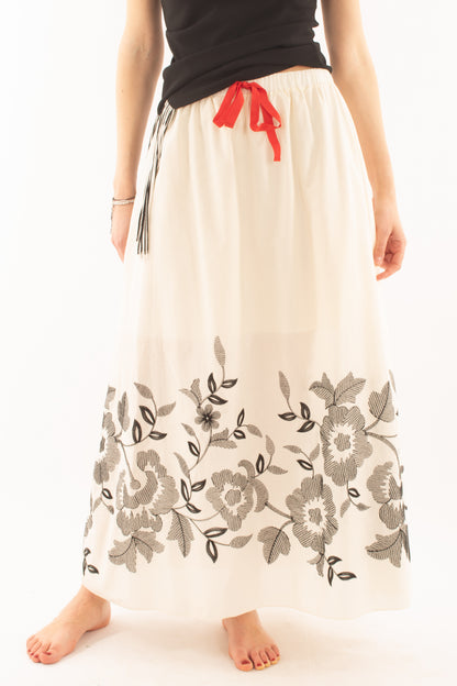 Gonna con ricami da Donna Metoo - Burro