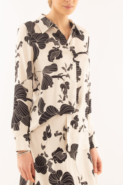 Camicia floreale da Donna Metoo - Nero