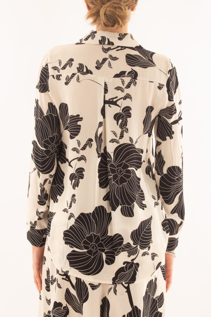 Camicia floreale da Donna Metoo - Nero
