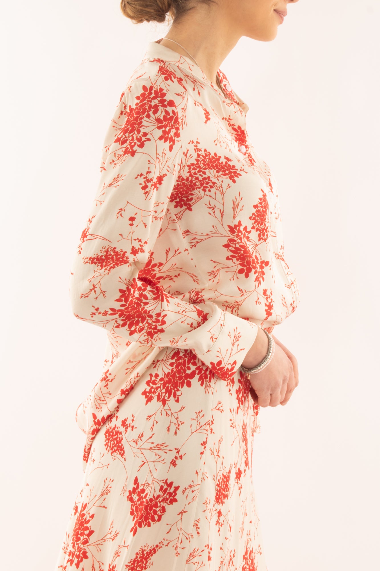 Camicia floreale da Donna Metoo - Rosso