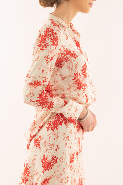 Camicia floreale da Donna Metoo - Rosso