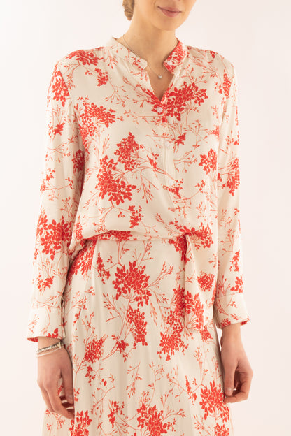 Camicia floreale da Donna Metoo - Rosso