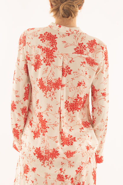 Camicia floreale da Donna Metoo - Rosso