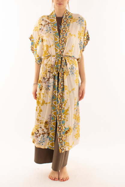 kimono lungo fantasia da Donna Metoo - Burro
