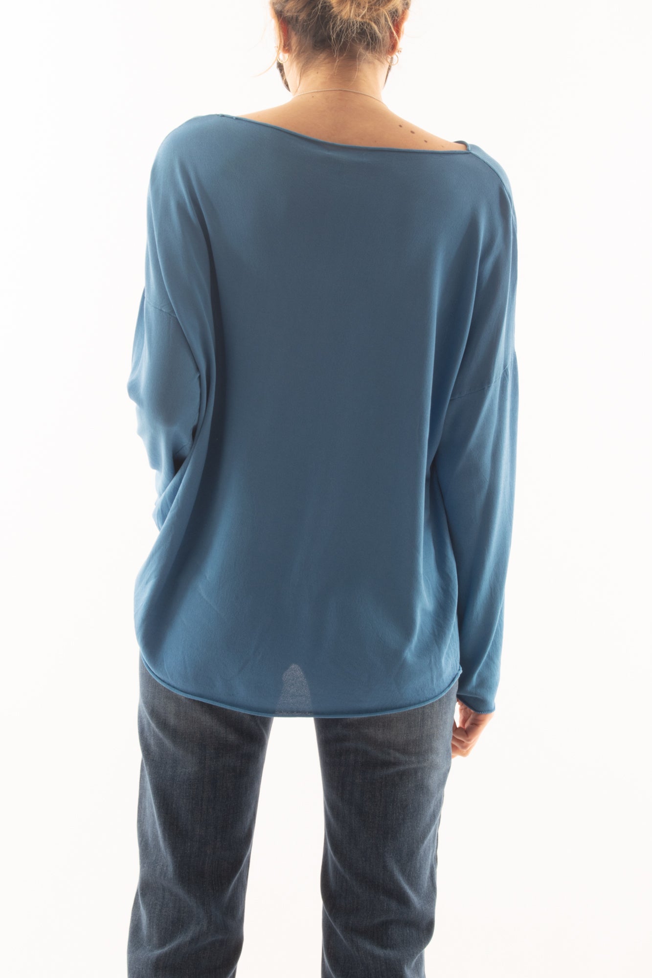 Maglia lunga e morbida da Donna - Cielo