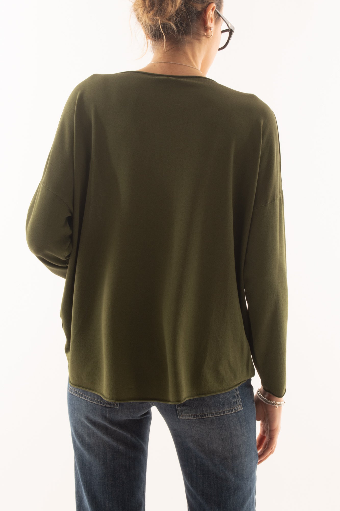 Maglia lunga e morbida da Donna - Verde