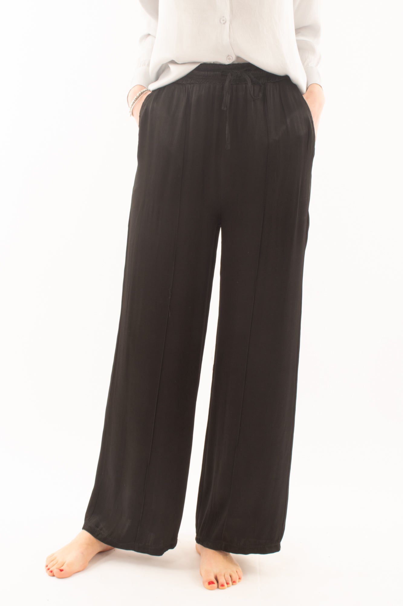 Pantalone con coulisse da Donna Metoo - Nero