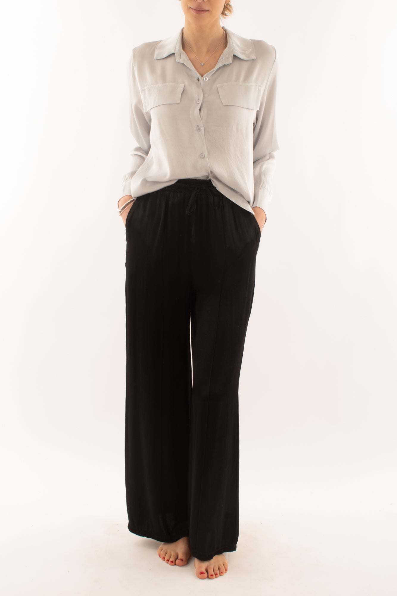 Camicia con tasche da Donna Metoo - Perla