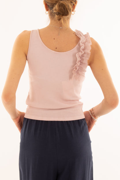 Canottiera mille righe da Donna Metoo - Rosa