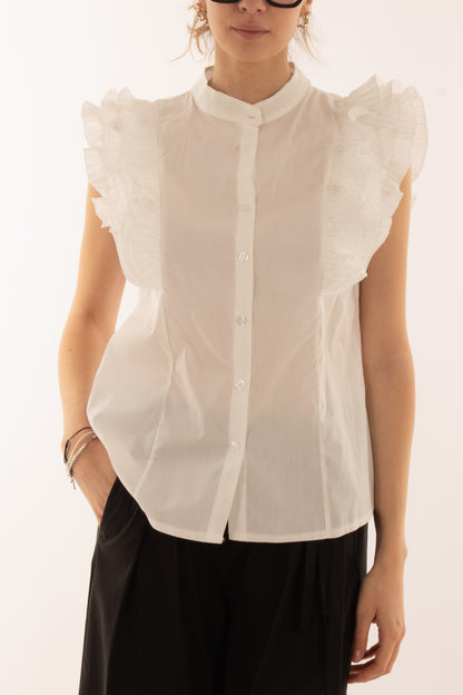 Camicia con rouge da Donna Metoo - Bianco