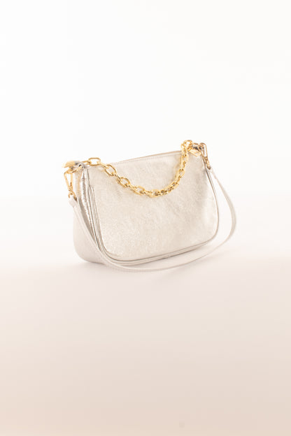 Borsa con catenella da Donna Metoo . Argento