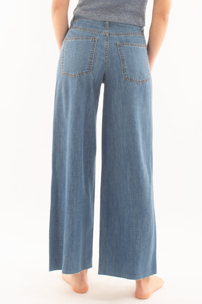Jeans a palazzo leggero da Donna Metoo - Denim