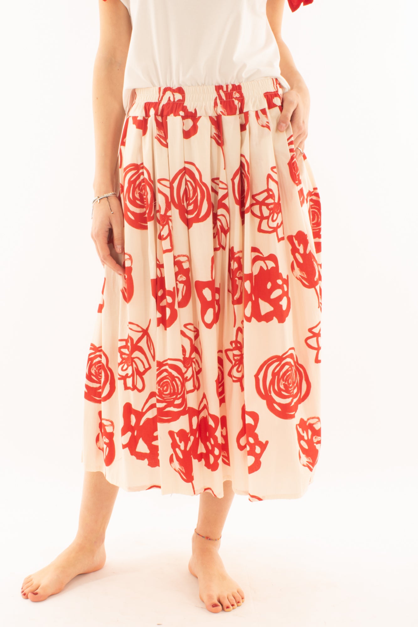 Gonna lunga svasata da Donna Metoo - Rosso