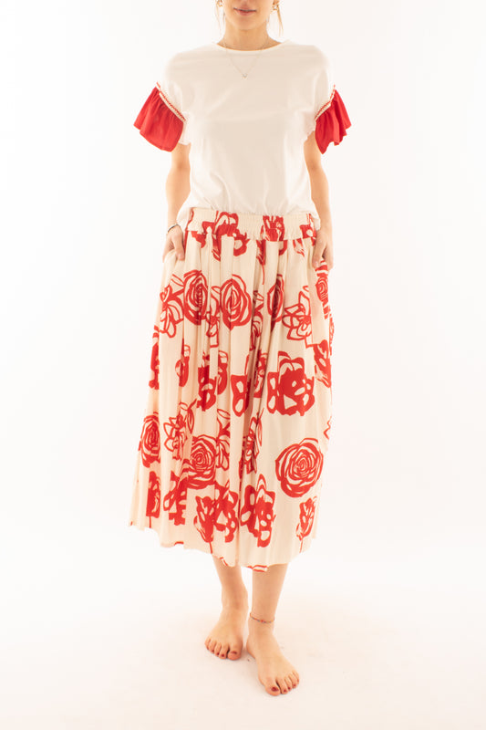 Gonna lunga svasata da Donna Metoo - Rosso