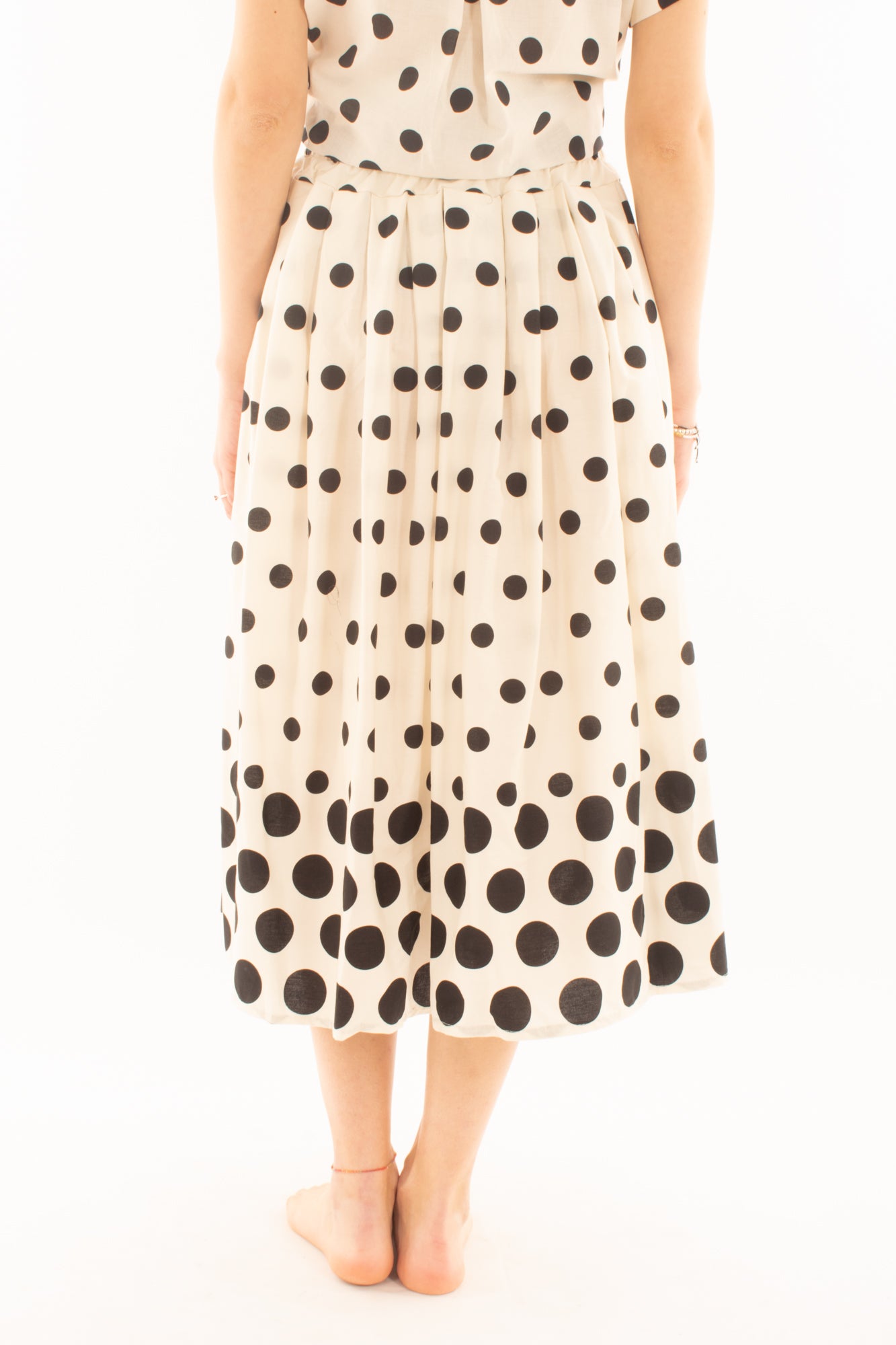 Gonna lunga svasata a pois da Donna Metoo - Burro