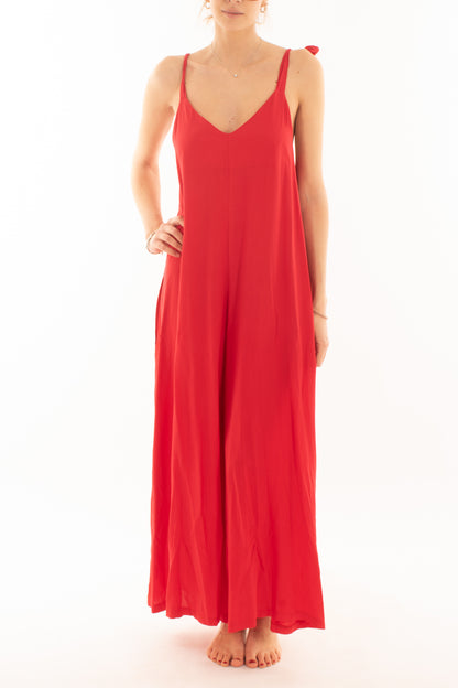 Tuta con pantalone largo da Donna Metoo - Rosso