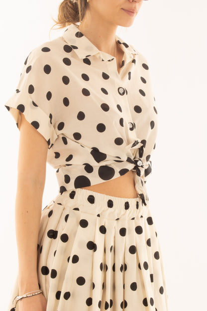 Camicia a pois da Donna Metoo - Burro