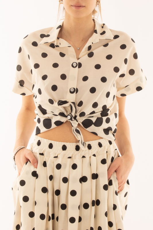 Camicia a pois da Donna Metoo - Burro