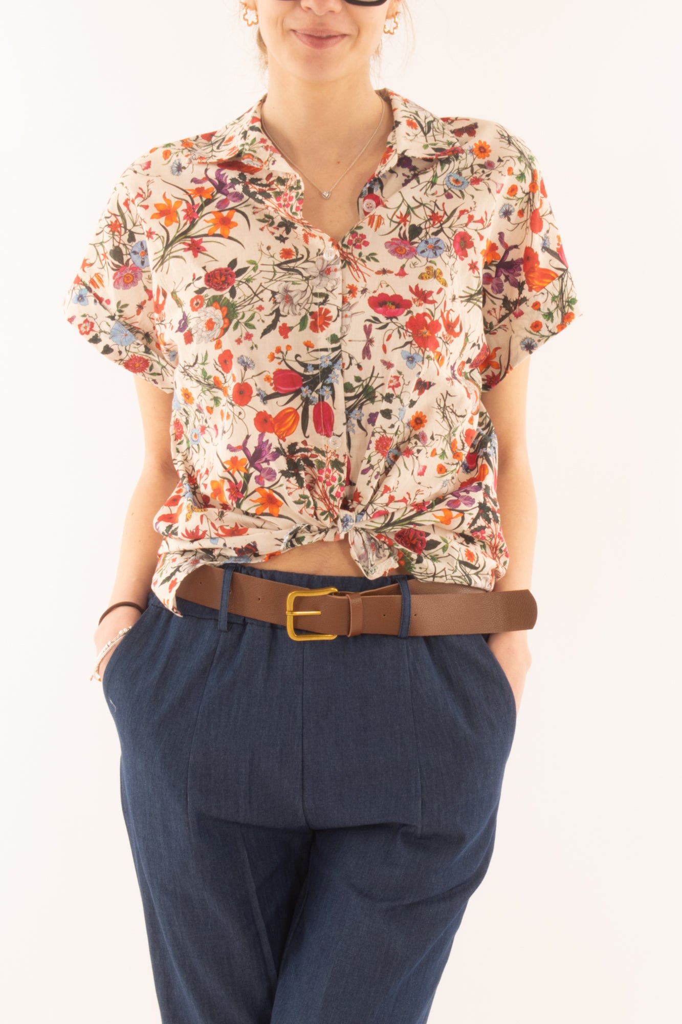 Camicia floreale da Donna Metoo - Bianco