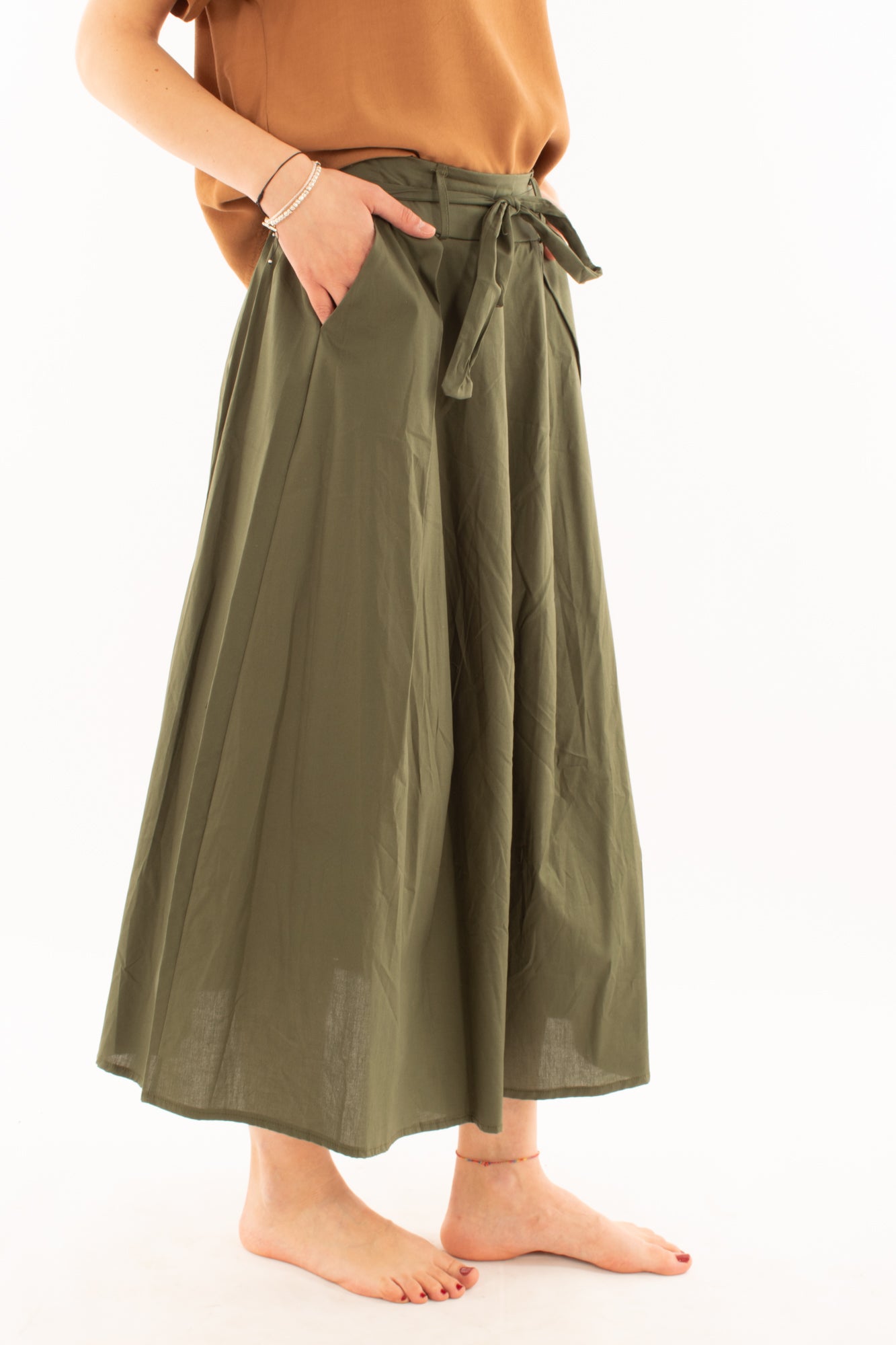 Gonna lunga svasata da Donna Metoo Verde