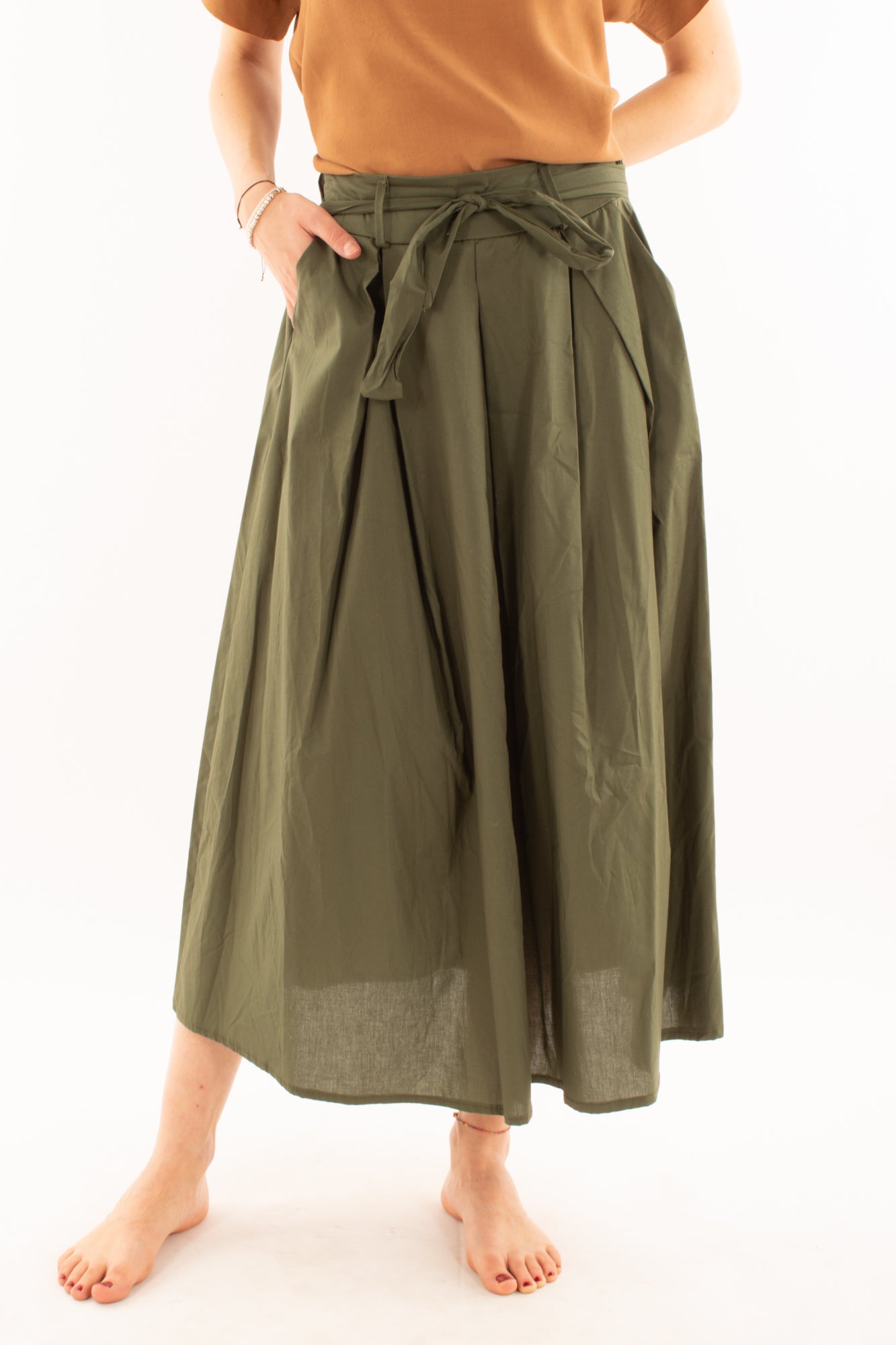 Gonna lunga svasata da Donna Metoo Verde