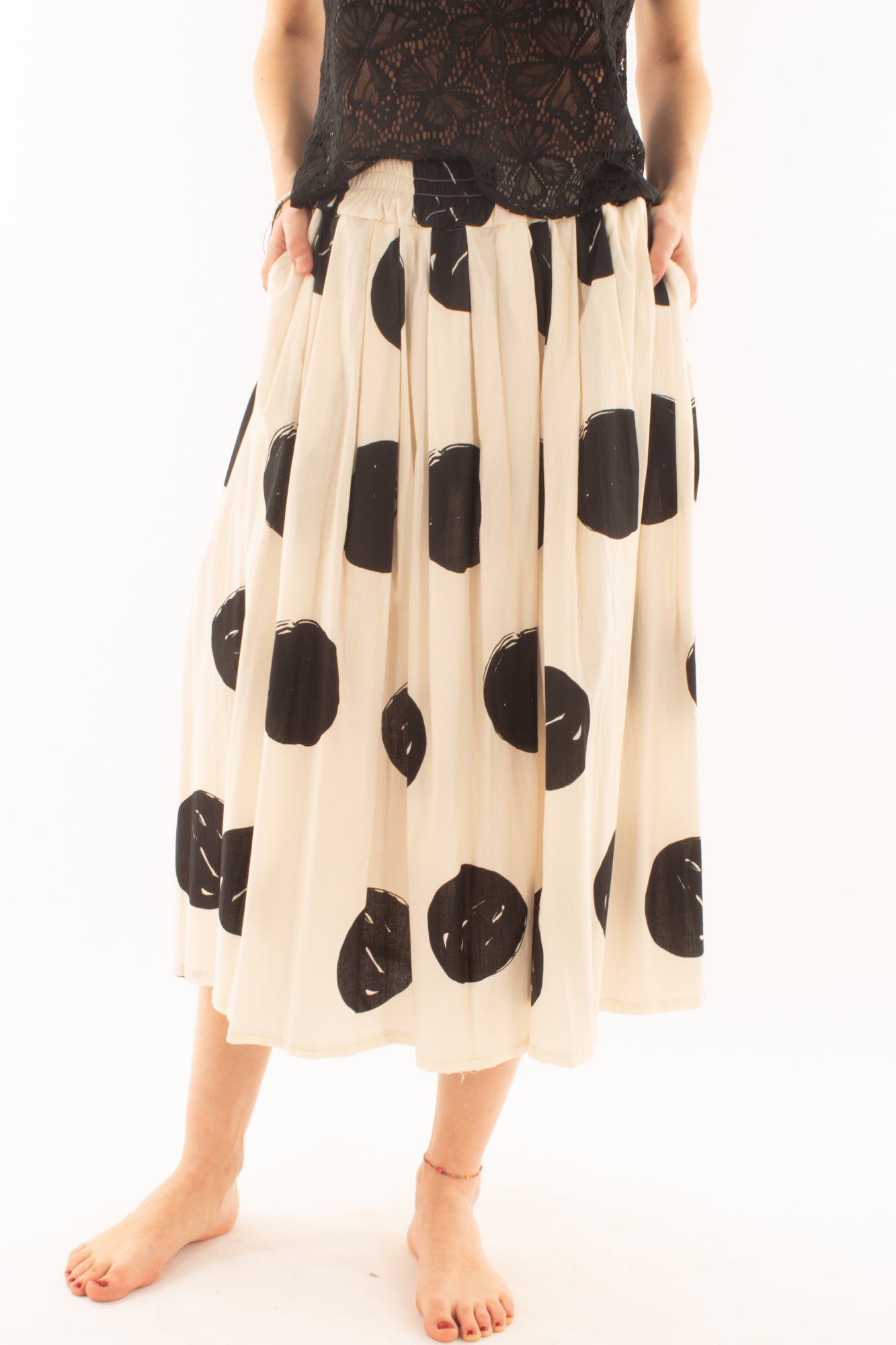 Gonna lunga con sfere da Donna Metoo - Burro