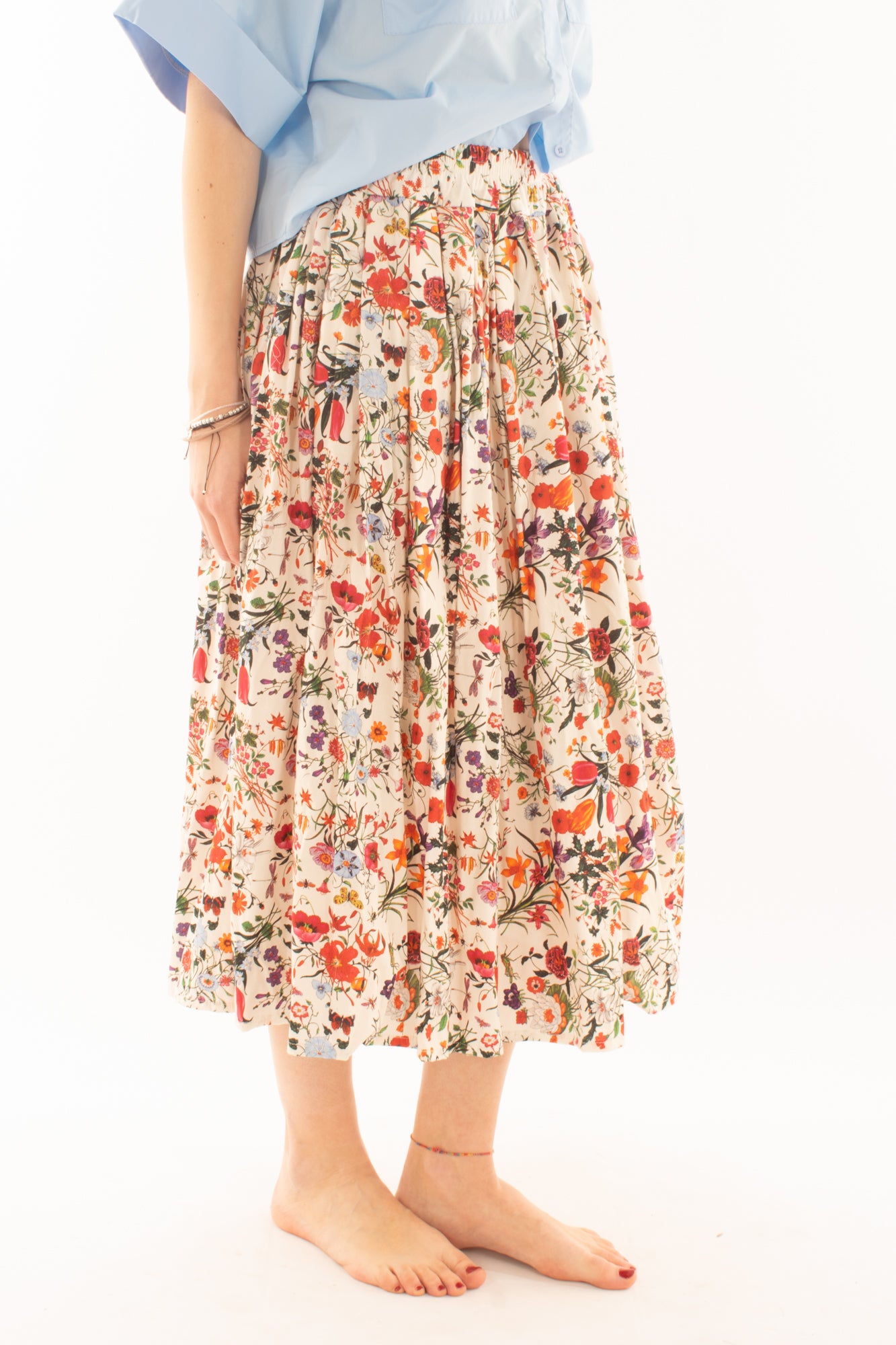 Gonna lunga svasata fantasia da Donna - Rosso