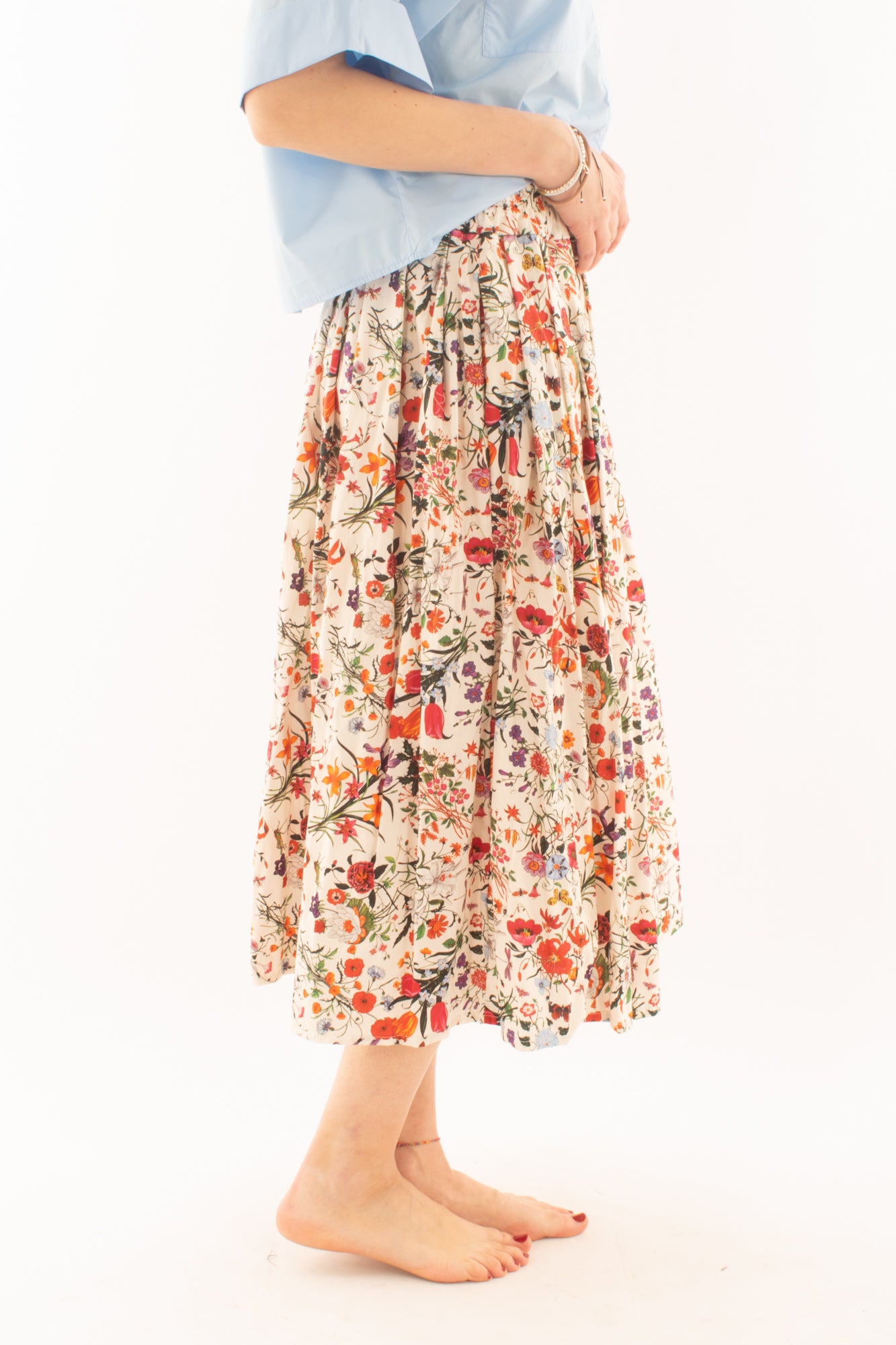 Gonna lunga svasata fantasia da Donna - Rosso