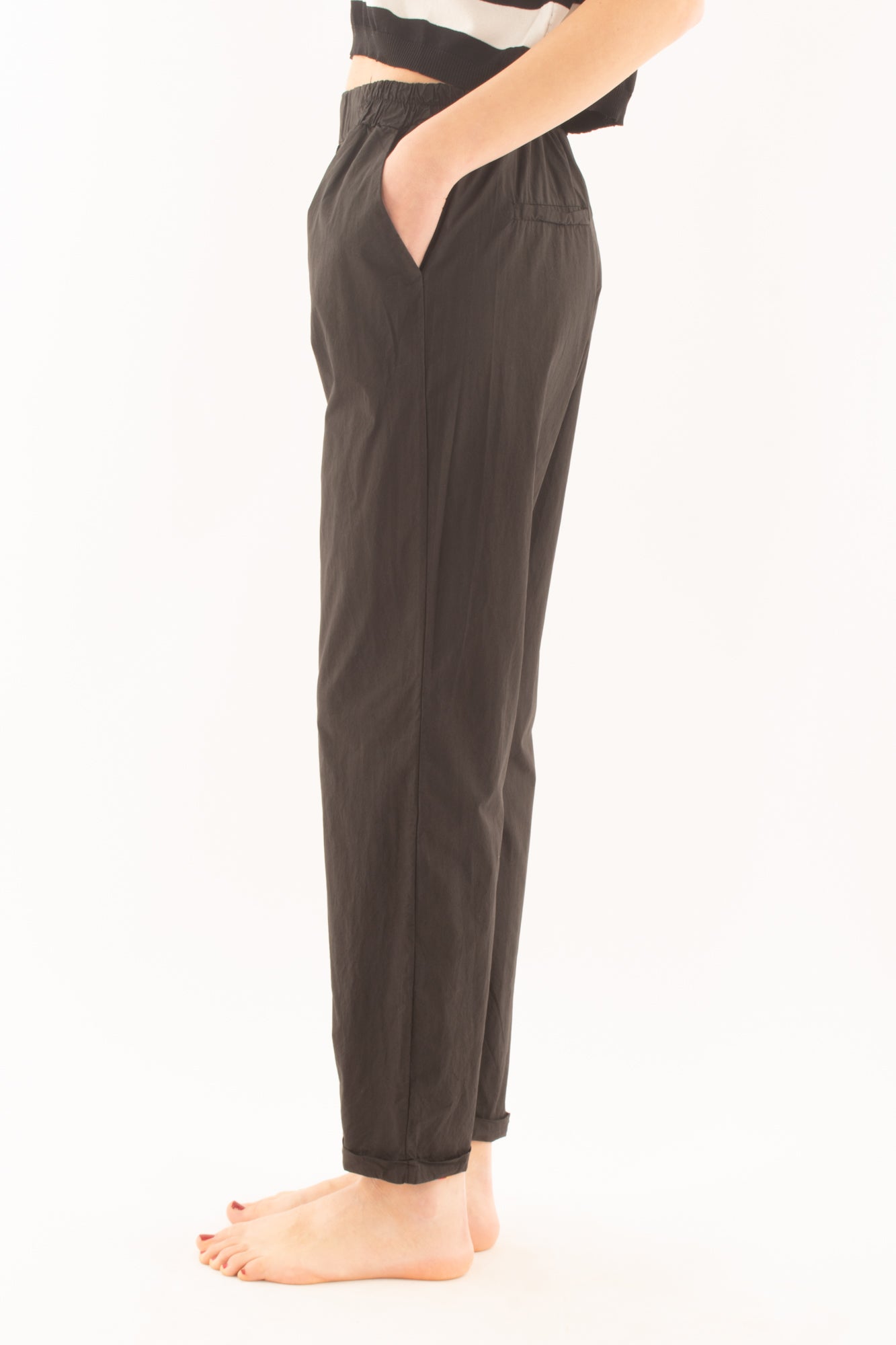 Pantalone con elastico da Donna Metoo - Nero