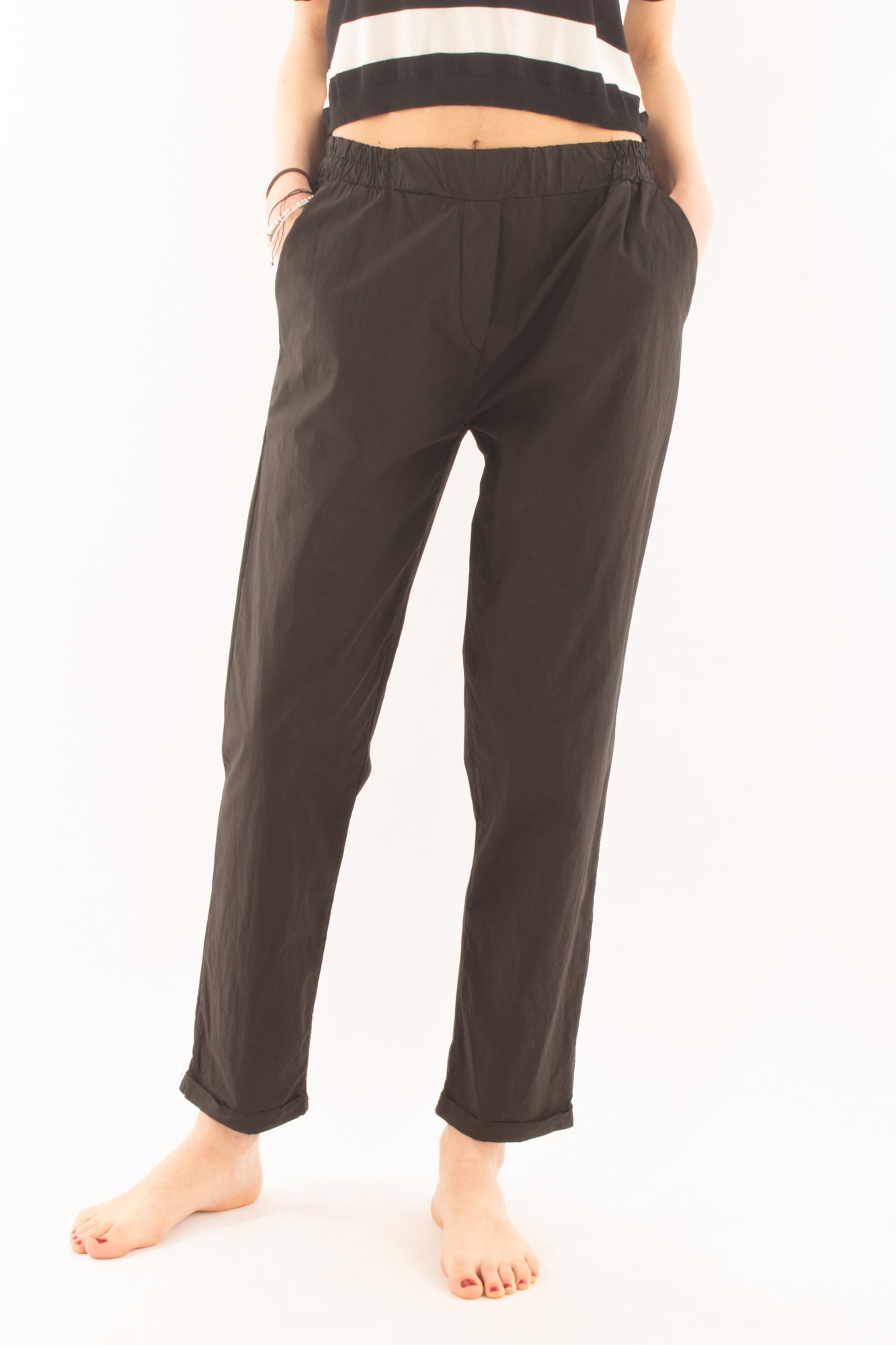 Pantalone con elastico da Donna Metoo - Nero