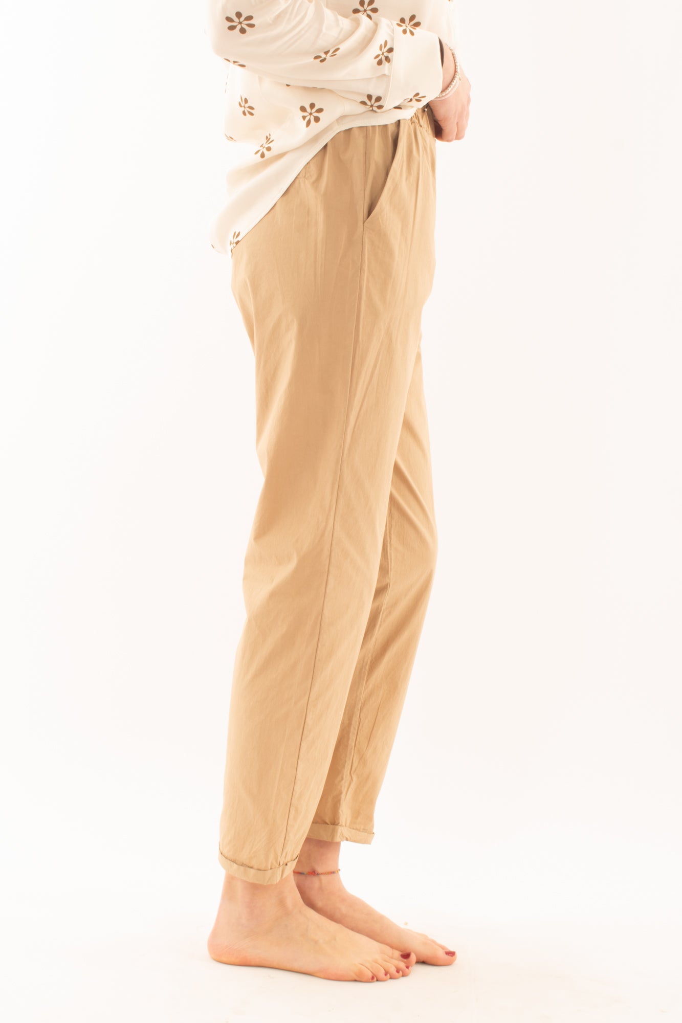 Pantalone con elastico da Donna Metoo - Sabbia