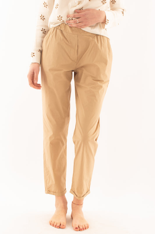 Pantalone con elastico da Donna Metoo - Sabbia